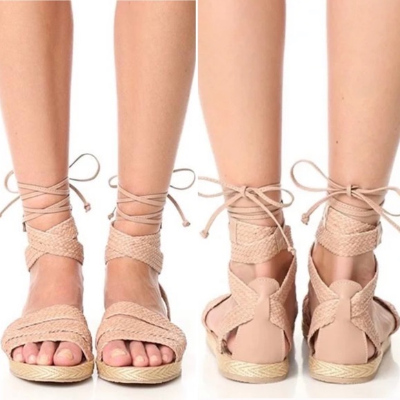 Kaanas Neith Lace Up Raffia Espadrilles in Natural - Picture 10 of 10
